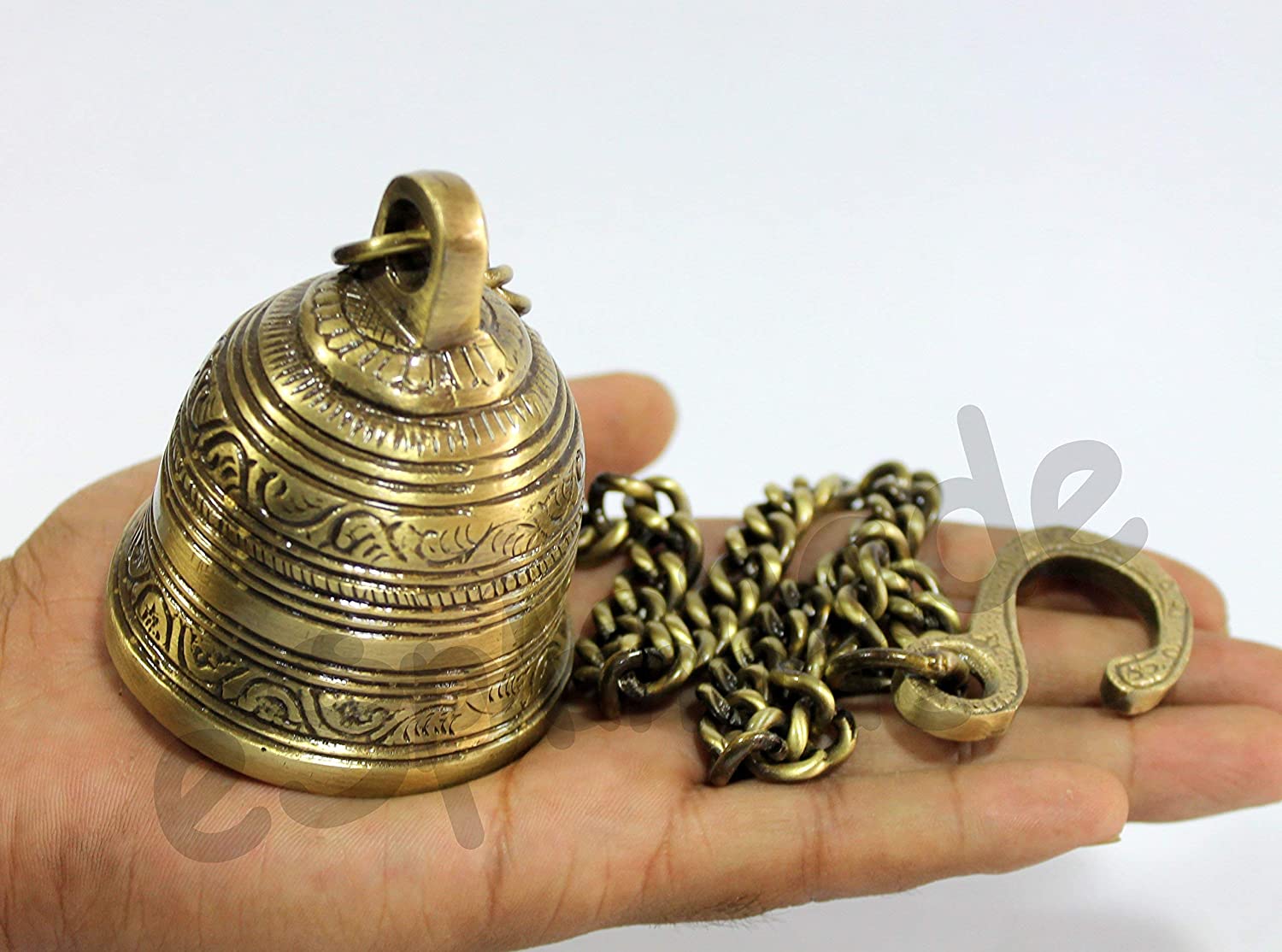 eSplanade - Ethnic Indian Handcrafted Brass Temple Bell with Chain ...