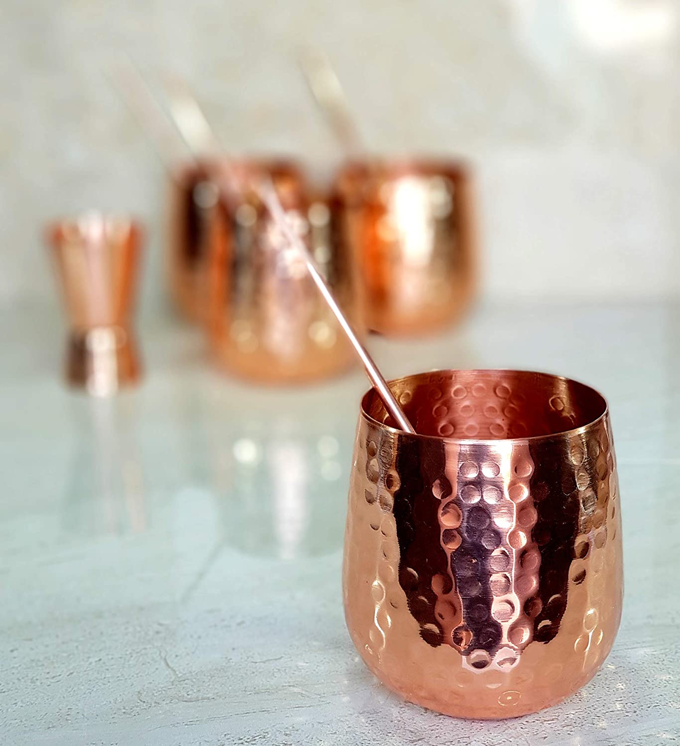 eSplanade Moscow Mule Copper Mugs - Set of 4-100% Handcrafted - Food ...