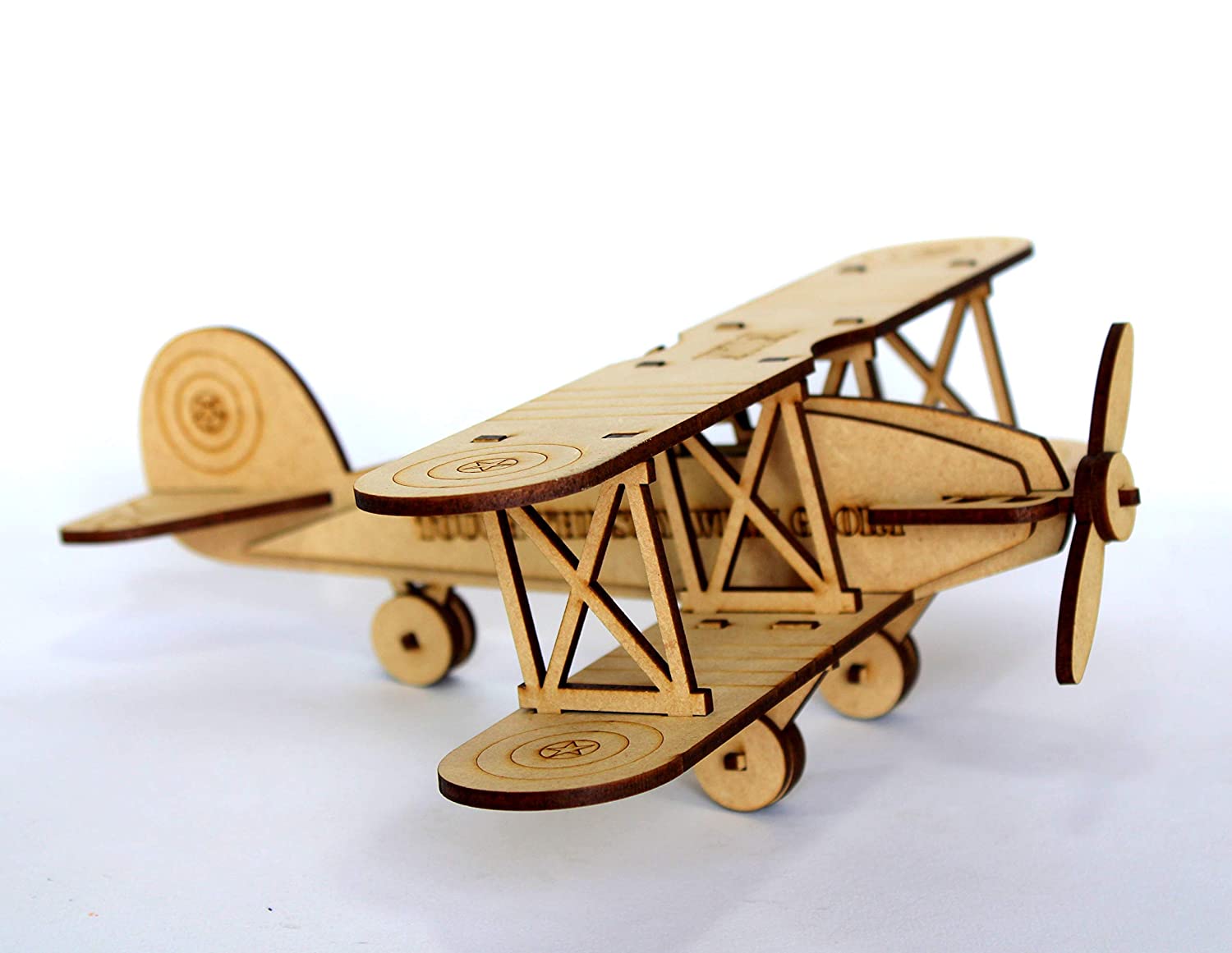 StonKraft 3D DIY MDF Puzzle - Glider Aeroplane Retro Plane Model ...