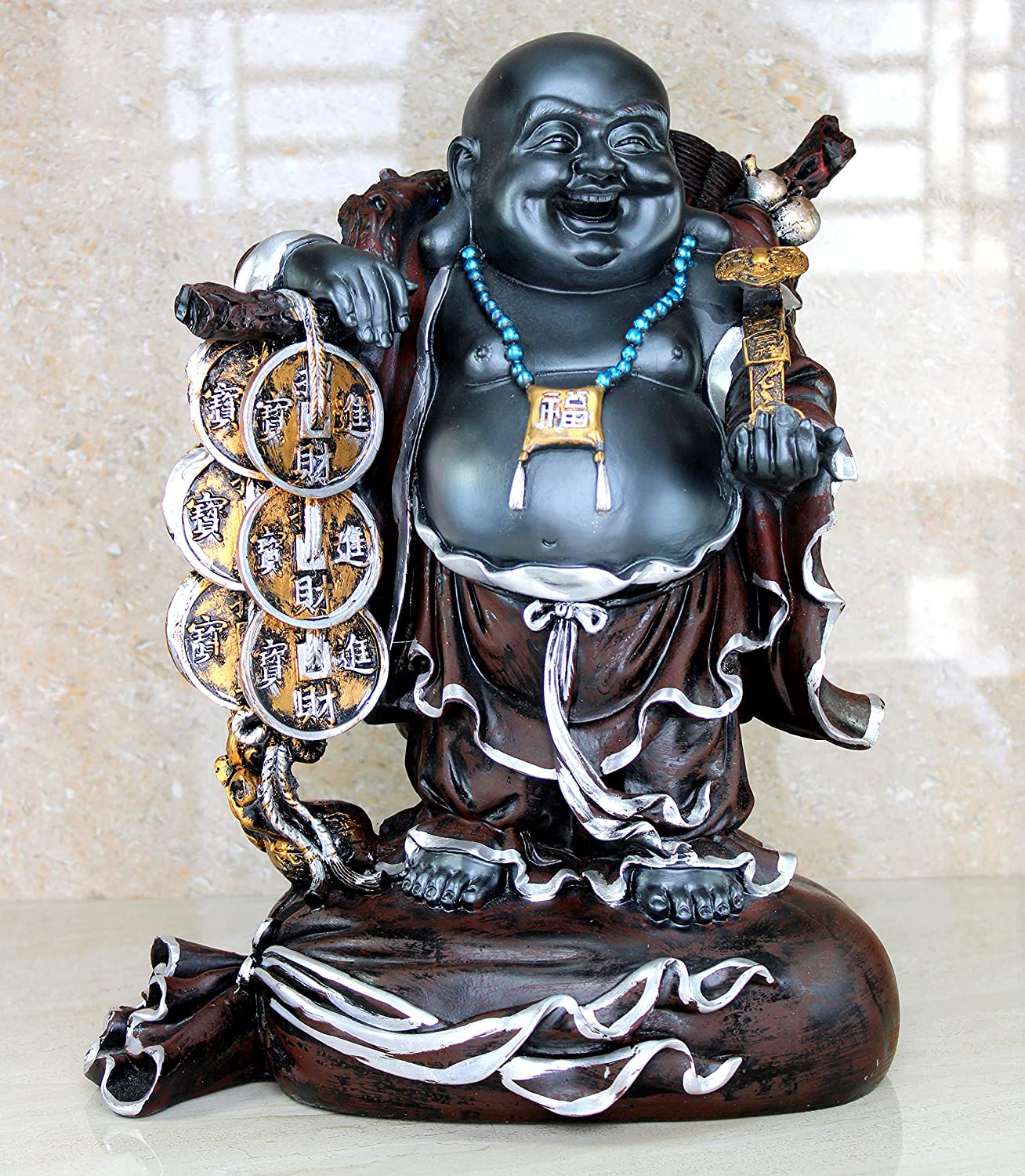 resin laughing buddha statue