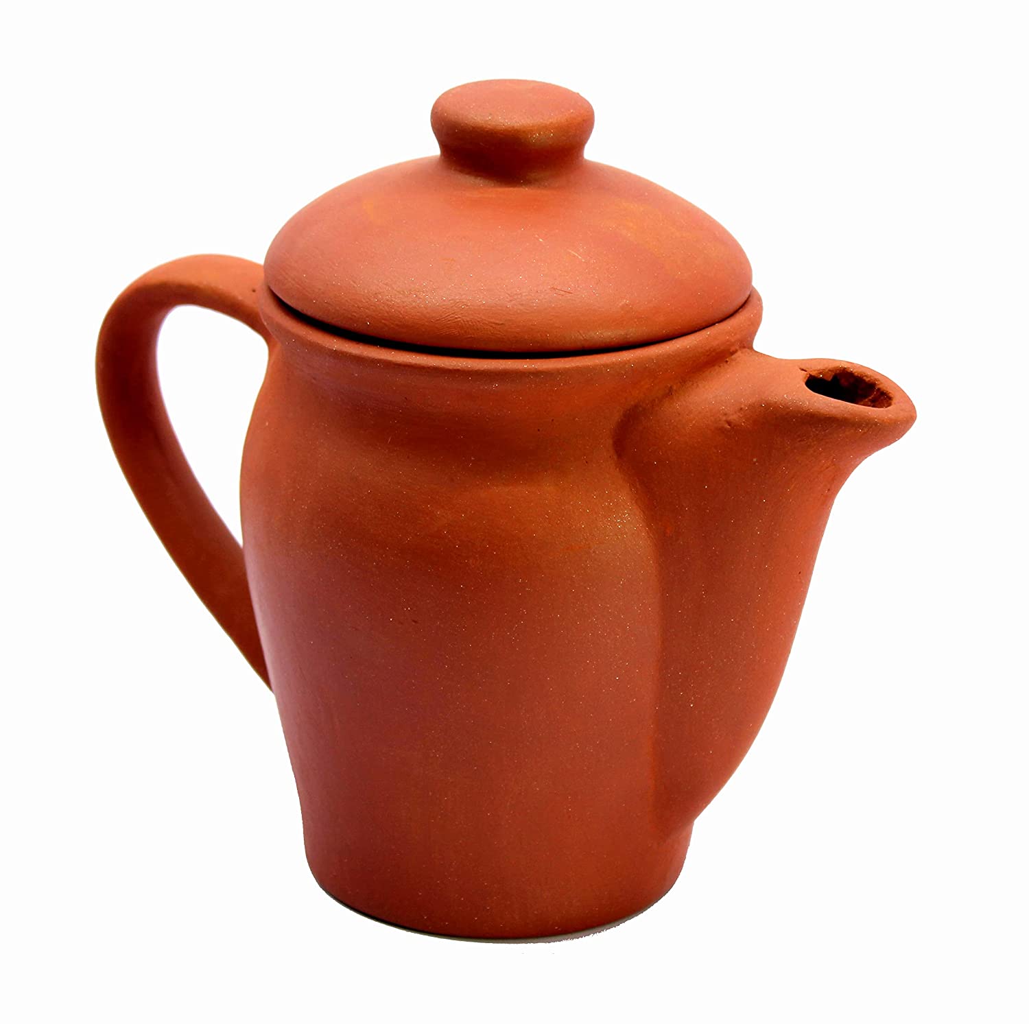 KLEO Terracotta Clay Water Jug Earthenware Kettle - Brick Red - 750 ML ...