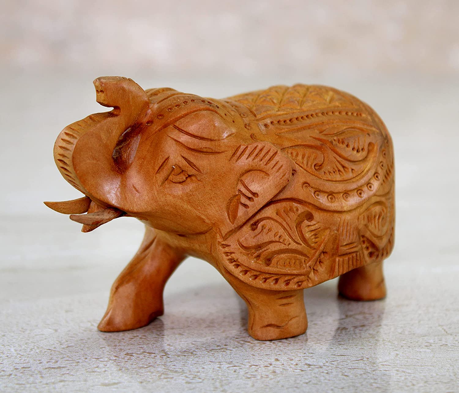 eSplanade Wooden Elephant Sculpture or Showpiece Feng Shui Vastu Brings ...