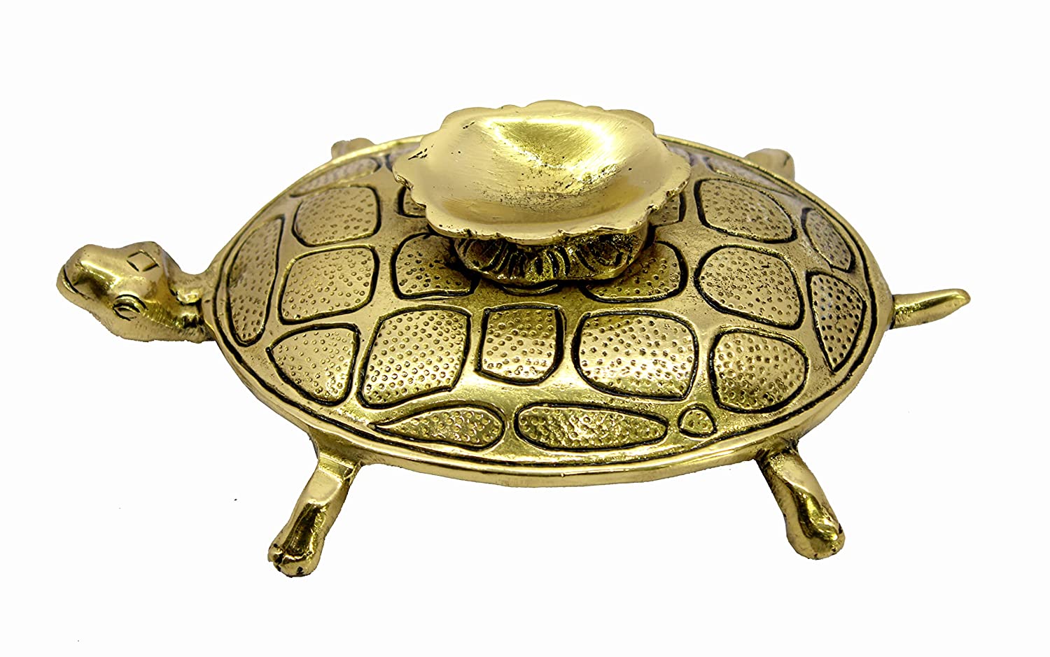 eSplanade Brass Tortoise Turtle Figurine Showpiece - Home Decor - 7.5 ...